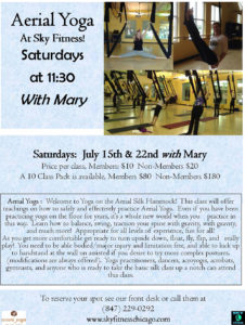 Aerial Yoga Saturday July 2017 - Sky Fitness Chicago