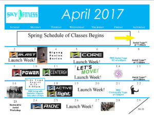 April 2017 Calendar - Sky Fitness Chicago
