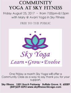 August 2017 Community Yoga - Sky Fitness Chicago