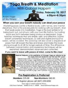 Gabriel Halpern - February 10 2017 Yoga Workshop - Sky Fitness Chicago