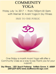 July 2017 Community Yoga - Sky Fitness Chicago