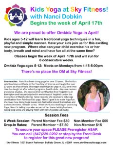 Om Kidz Yoga April 2017 - Sky Fitness Chicago