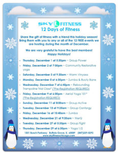 Sky Fitness Chicago - Events - 12 days of fitness - free classes in December