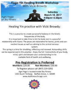 Sky Fitness Chicago - Vicki Browdy Yin Breath Workshop