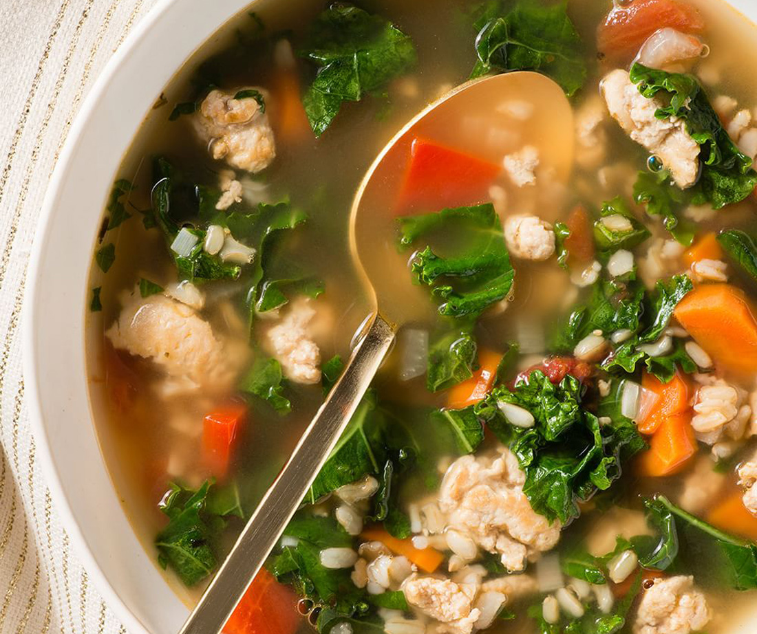 Kim Seiden - Turkey Kale Soup Healthy Recipe - Sky Fitness Chicago