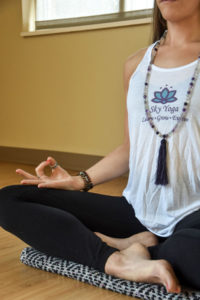 Sky Yoga Teacher Training Overview - Stacey Meditating