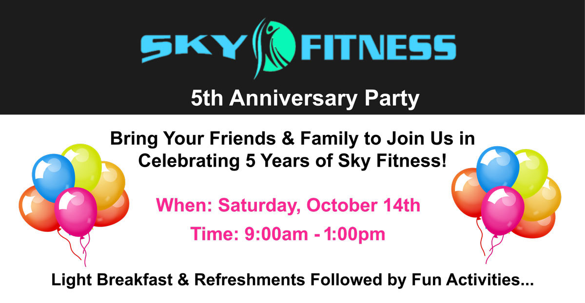 Celebrate Sky Fitness’ 5th Anniversary with Food, Fitness and Fun! - Sky Fitness Chicago