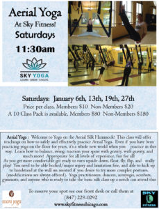 Aerial Yoga Saturdays January 2018 - Sky Fitness Chicago