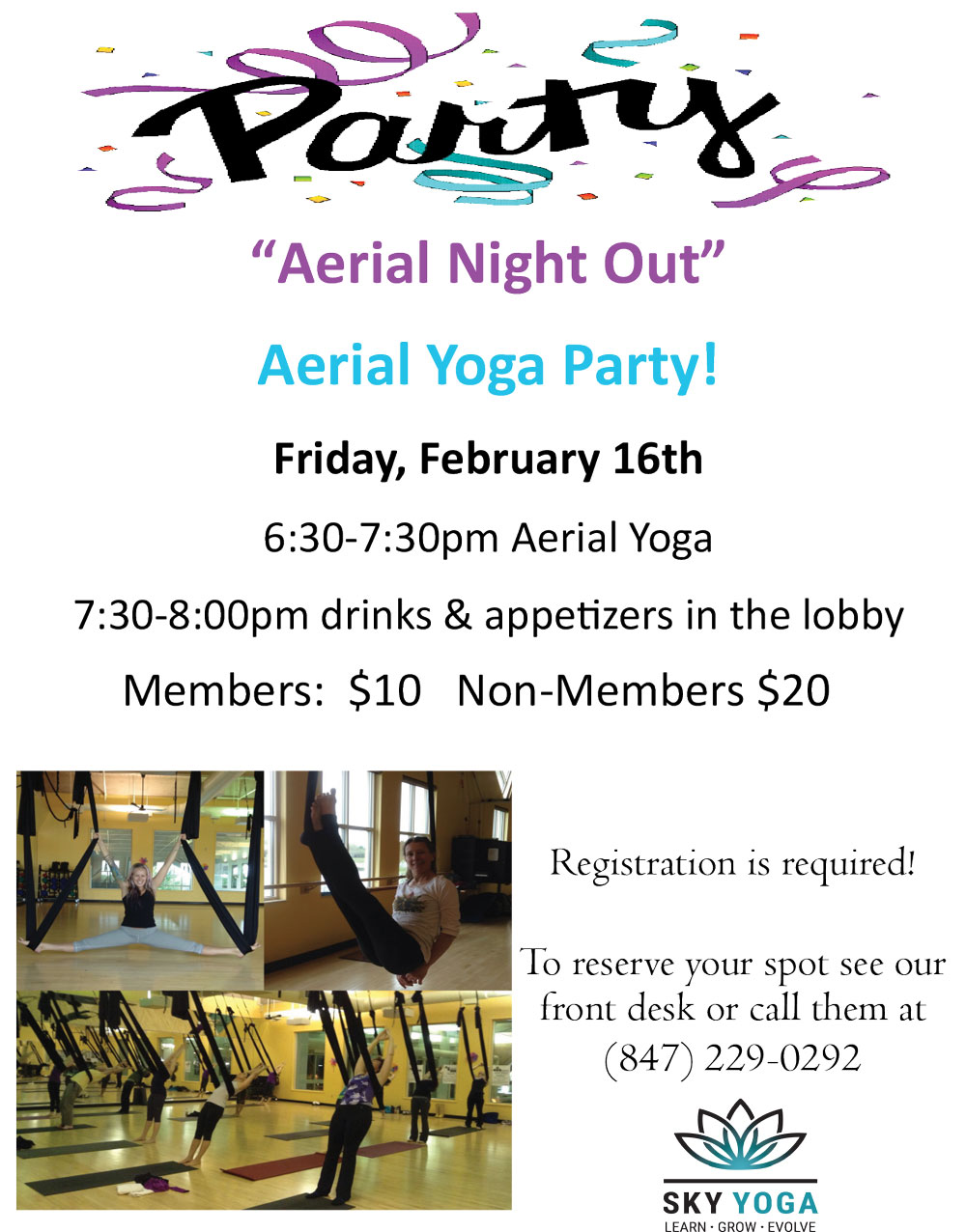 Aerial Night Out Feb-2018- Sky Fitness Chicago