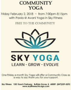 Feb 2018 Community Yoga - Sky Fitness Chicago