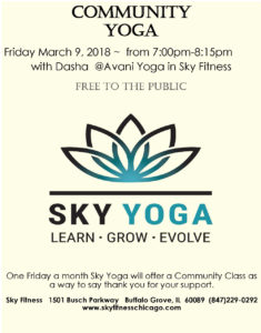 March 2018 Community Yoga - Sky Fitness Chicago
