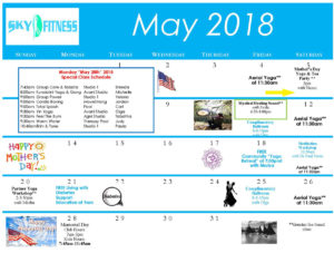 May 2018 Calendar - Sky Fitness Chicago
