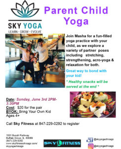 Sky Yoga Chicago - Masha Parent Child Yoga - June 2018