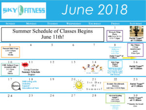 June 2018-Calendar-Sky Fitness Chicago