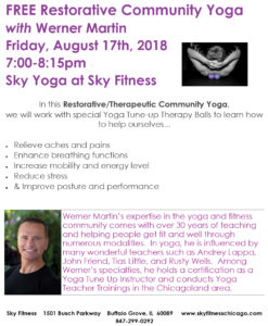 Community-Yoga-Werner-August-2018 - Sky Fitness Chicago