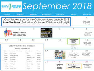 September Calendar 2018 - Sky-Fitness-Chicago