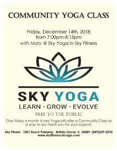 Community Yoga Dec.. 2018 - Sky Fitness Chicago